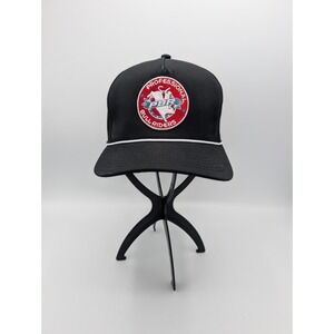 PBR Professional Bull Riders Hat Cap Snapback Rope Black Circle Patch